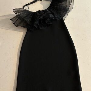 Zara Black Ruffled Formal Women’s Dress